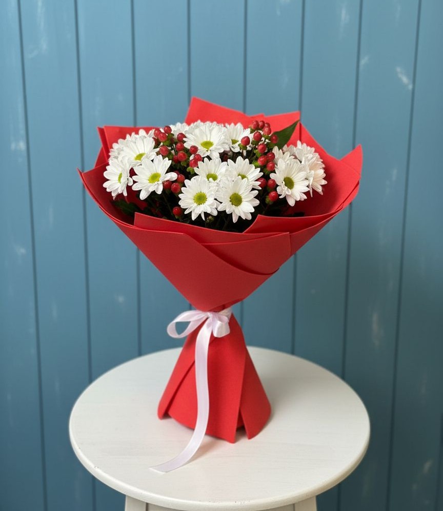 Букет цветов из: Хризантемы в Дубовке Ставропольского края