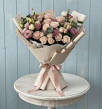 Букет цветов из:  Розы и Лизиантусы #REPLACE_PRED# Дубовке Ставропольского края