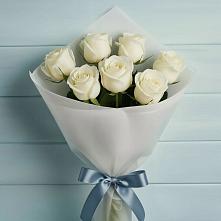Букет 7 Белых роз Эдлесс Лав #REPLACE_PRED# Дубовке Ставропольского края