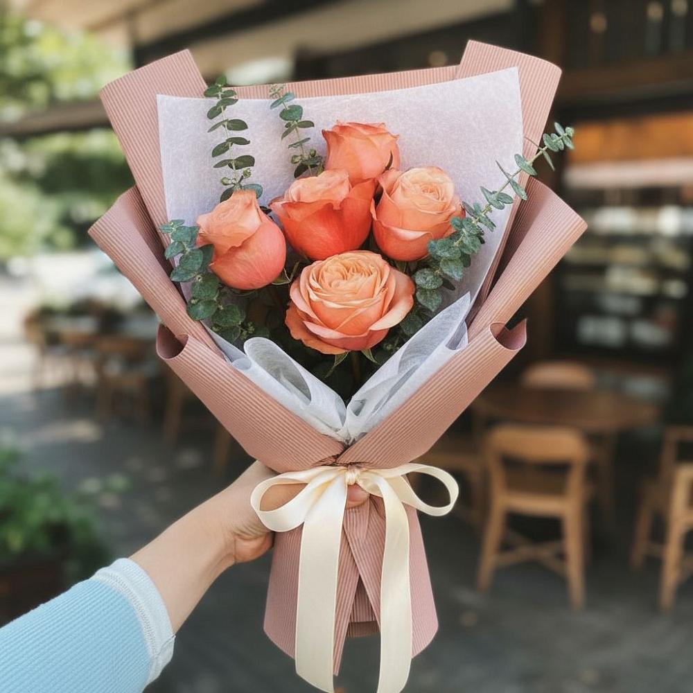 Букет цветов из: Розы в Дубовке Ставропольского края