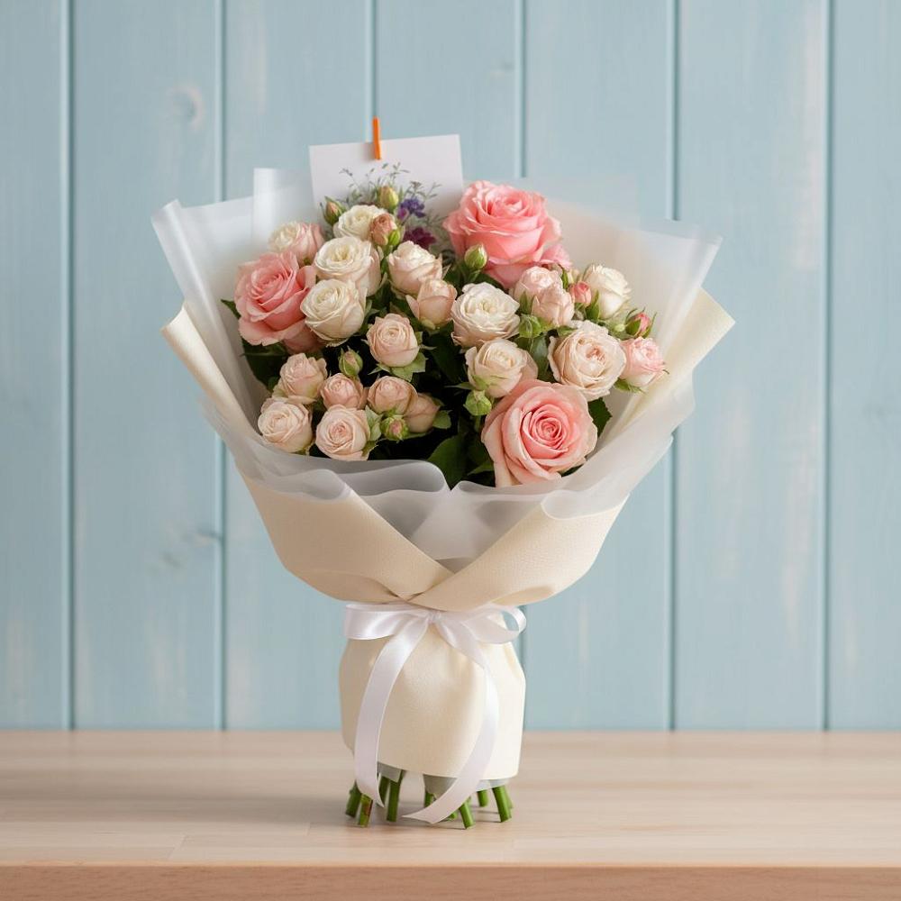 Букет цветов из: Розы в Дубовке Ставропольского края