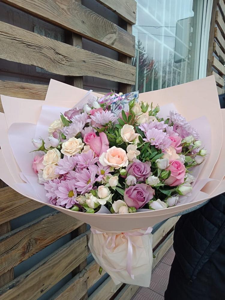 Букет цветов из: Розы и Хризантемы в Дубовке Ставропольского края