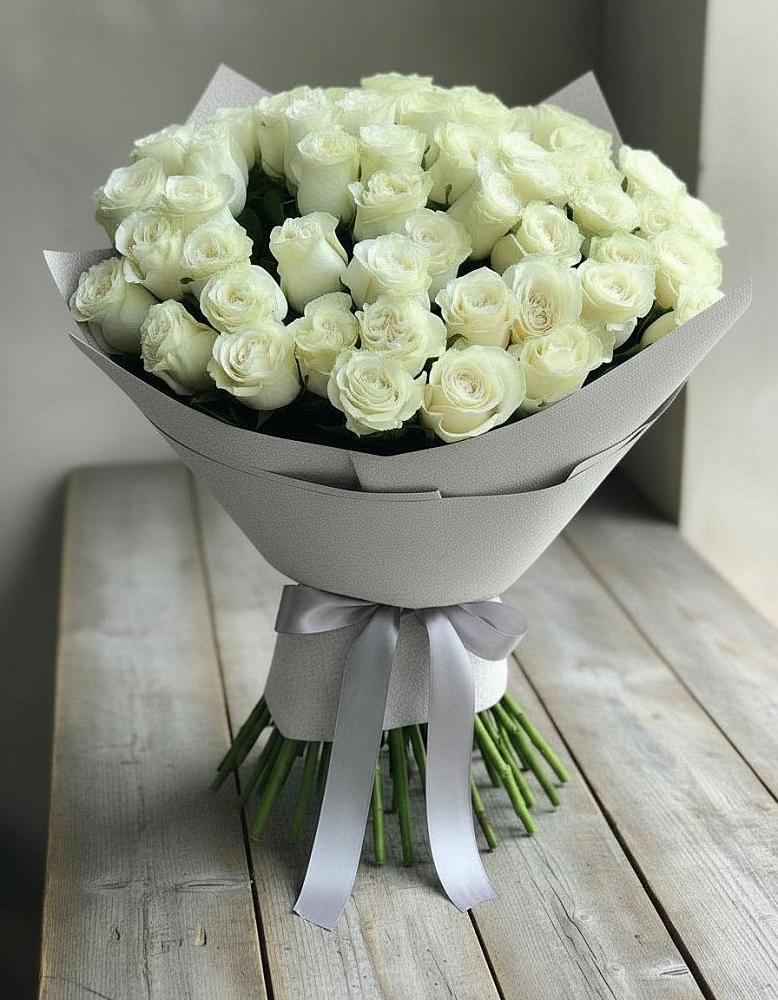 Букет 35 Белых роз в Дубовке Ставропольского края