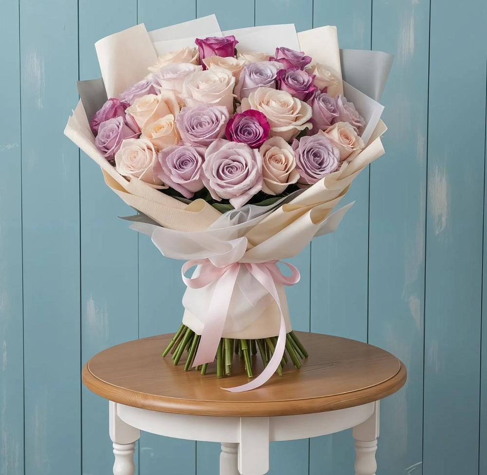 Букет цветов из: Розы в Дубовке Ставропольского края