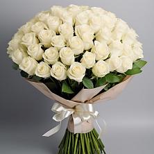 Букет 101 беля роза Белоснежка в Дубовке Ставропольского края