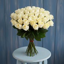 Букет 51 Белая роза Эдлесс Лав в Дубовке Ставропольского края