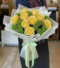 Букет цветов из:  Хризантемы и Розы #REPLACE_PRED# Дубовке Ставропольского края