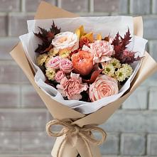 Букет цветов из:  Гвоздики, Хризантемы и Розы в Дубовке Ставропольского края