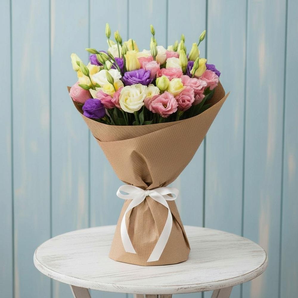 Букет цветов из: Лизиантусы в Дубовке Ставропольского края