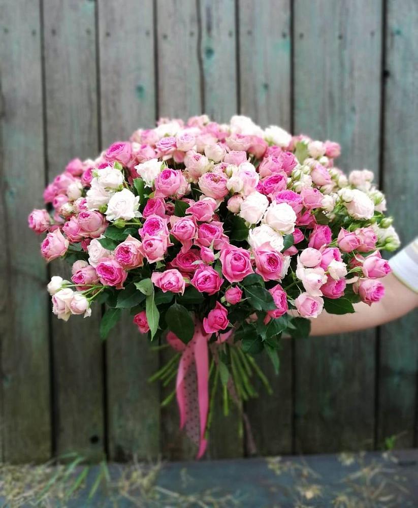 Букет Розовые кустовые розы Натали и Лав Лидия в Дубовке Ставропольского края