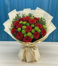 Букет цветов из:  Розы и Хризантемы в Дубовке Ставропольского края