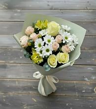 Букет цветов из:  Альстромерии, Розы и Хризантемы в Дубовке Ставропольского края