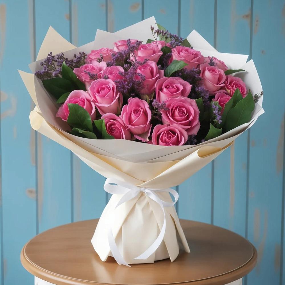 Букет цветов из: Розы в Дубовке Ставропольского края