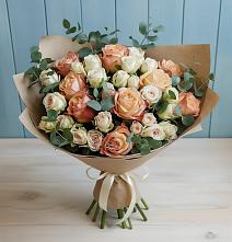 Букет цветов из:  Альстромерии и Розы в Дубовке Ставропольского края