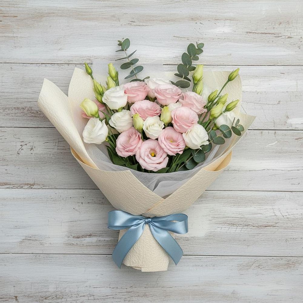 Букет цветов из: Лизиантусы в Дубовке Ставропольского края